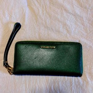 Forest Green Michael Kors Wristlet Wallet